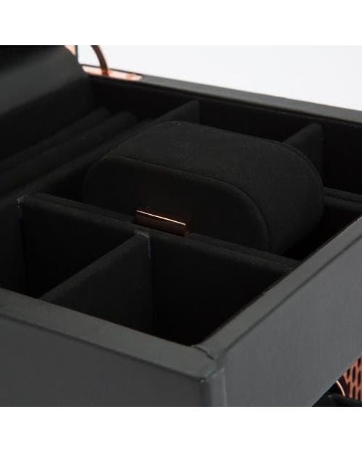 Wolf Metallic Axis Single Watch Winder With Storage for men