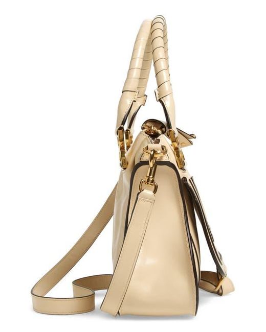 Chloé Natural Small Marcie Leather Satchel