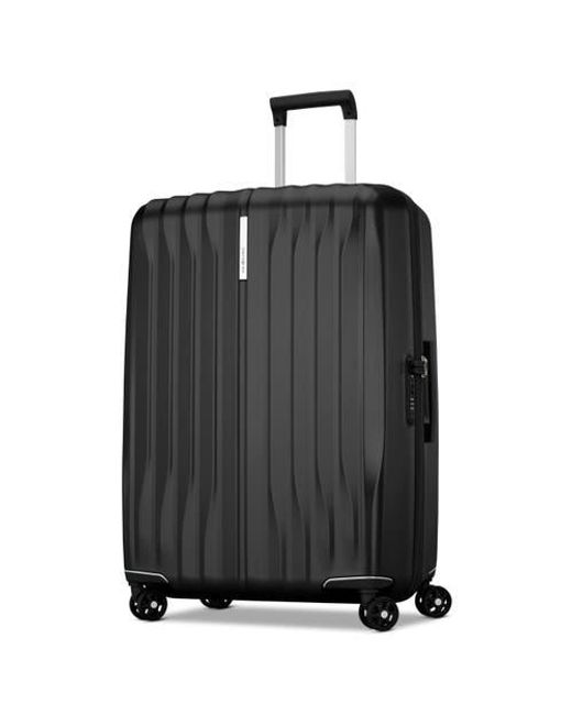 Samsonite Black Uplift Large Checked Hardside Luggage With Spinner Wheels - Airline-approved, Tsa Lock, Adjustable Handle System