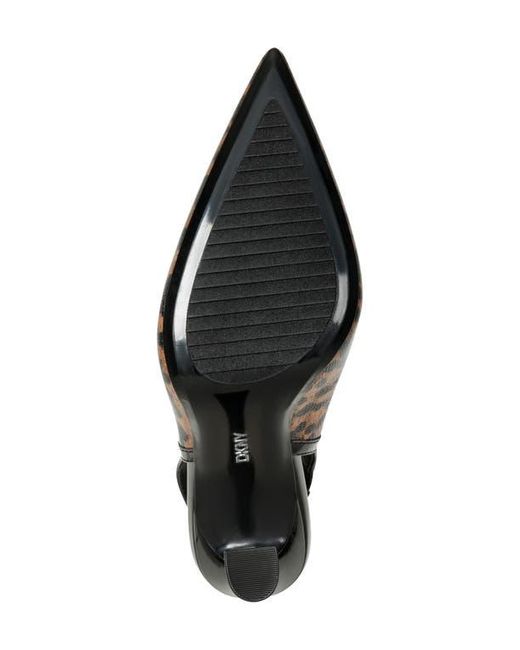 DKNY Black Cinette Slingback Pointed Toe Pump