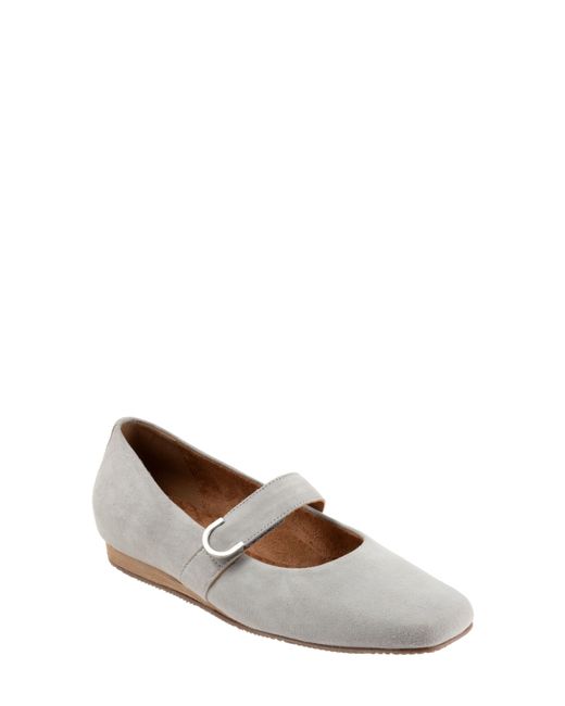 Softwalk® Gray Valdivia Mary Jane Flat