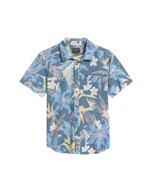 Dark Seas Blue Ritter Button-Up Shirt for men