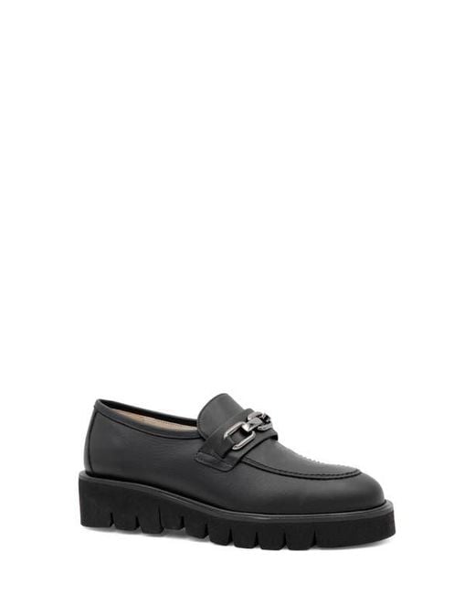 Amalfi by Rangoni Black Rimini Lug Sole Loafer