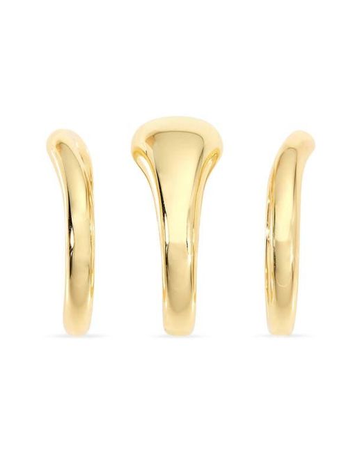Shashi Metallic Delphine Set Of 3 Rings