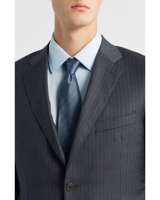 Canali Blue Siena Regular Fit Stripe Super 130S Wool Suit for men