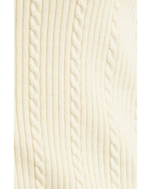 Reformation Natural Natalie Cable Stitch Cardigan Sweater