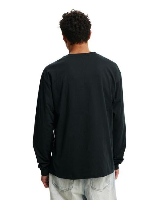 Cotton On Black Box Fit Tylah Saunders Long Sleeve T-Shirt for men