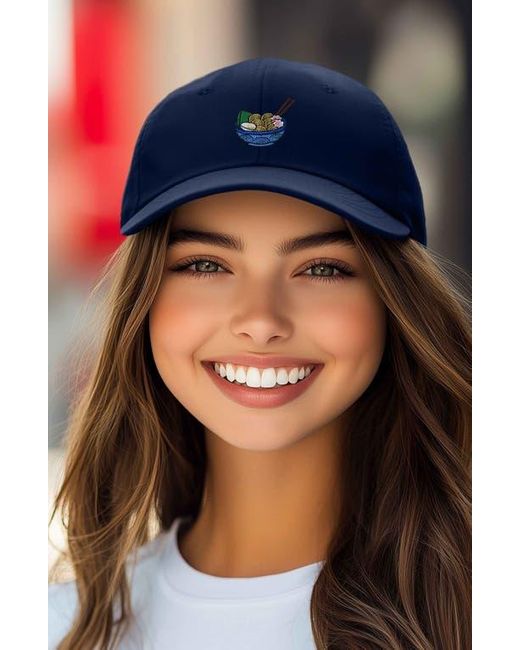 Alix Blue Noodles Embroidered Casual Cap