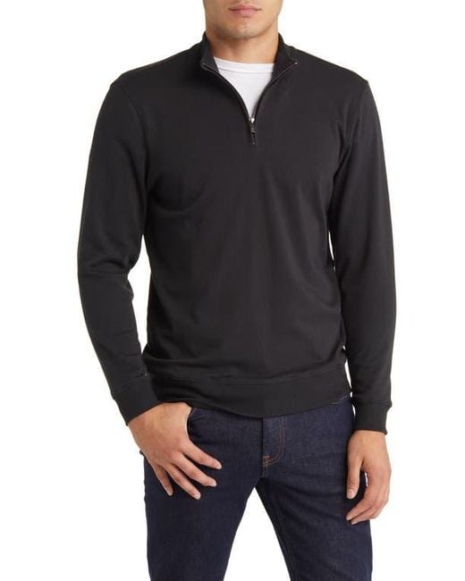 Normal Zip The Normal Brand Puremeso Weekend Quarter Zip Top in Black for Men | Lyst