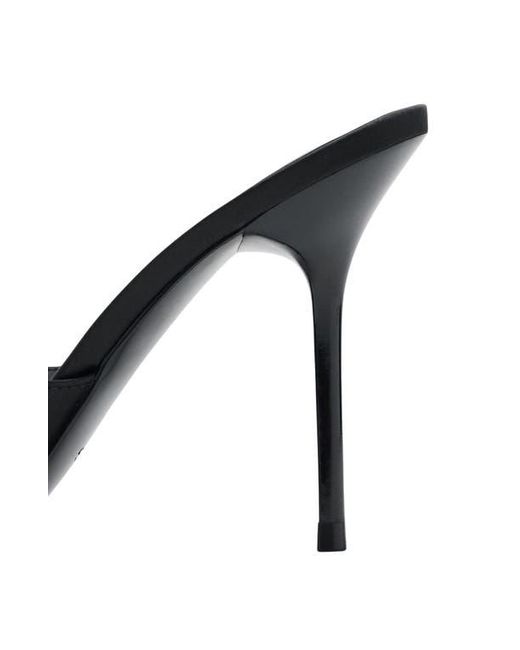 Mango Black Satin Sandal