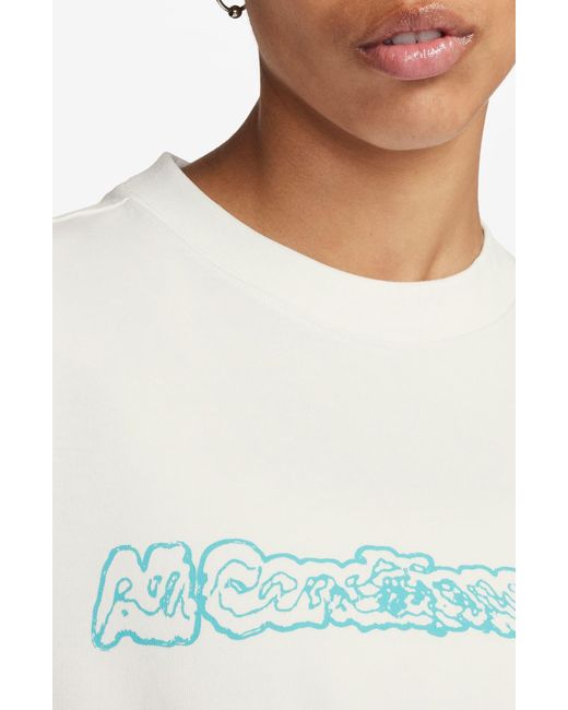 Nike White Dri-fit Adv Oversize Graphic T-shirt