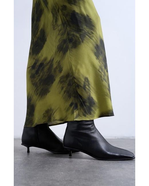 TOPSHOP Black Bias Cut Satin Maxi Skirt