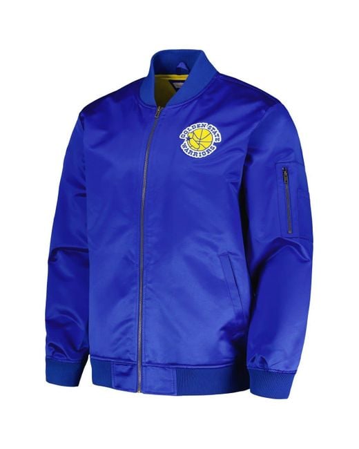 Golden state warriors on sale jacket mitchell and ness