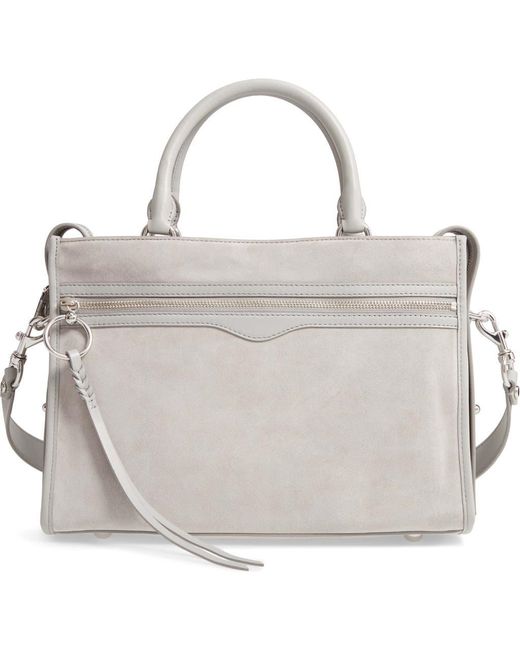Rebecca Minkoff Bedford Suede Satchel in Gray Lyst