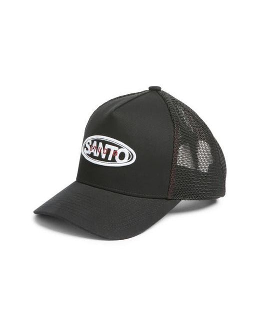 Saint Studio Black Flexfit Snapback Trucker Hat for men