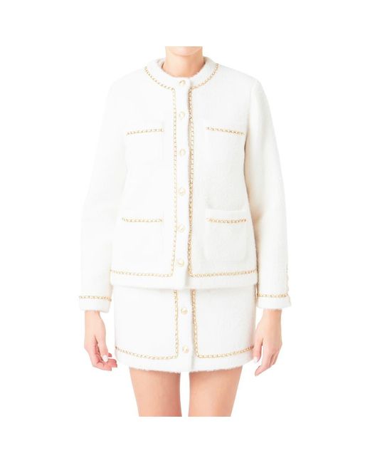 Endless Rose White Chain Trim Jacket