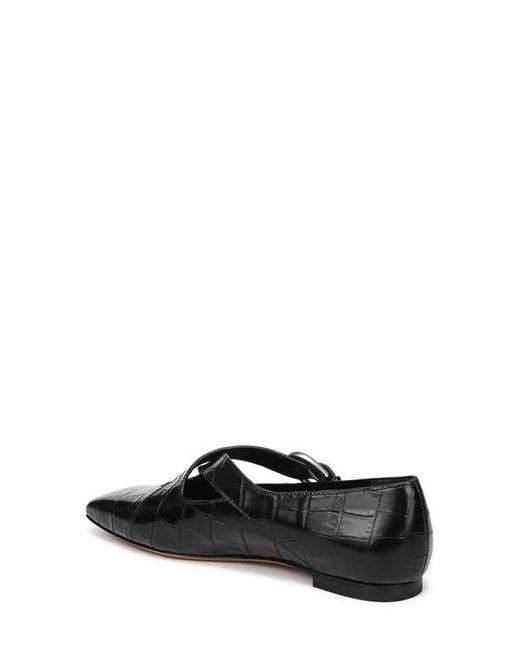 Vince Black Cici Cross Strap Flat