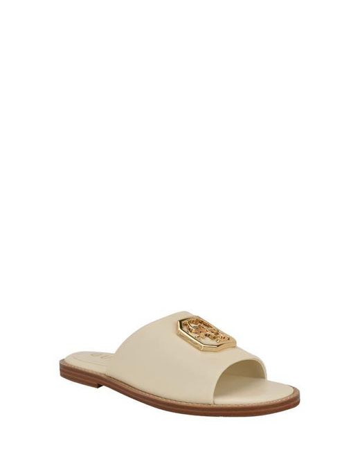 Guess White Graysie Slide Sandal