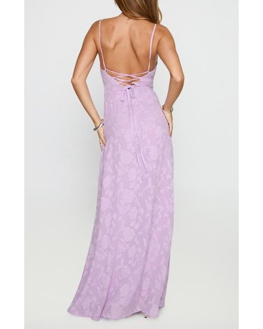 Princess Polly South Of France Floral Burnout Maxi Dress in Purple