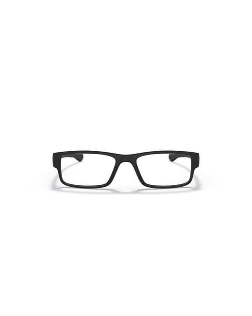 Oakley Black 51Mm Rectangle Optical Glasses for men