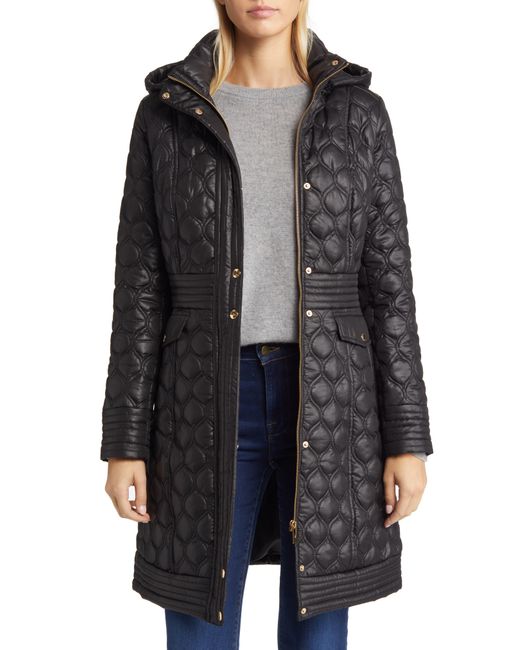Via Spiga Onion Quilted Water Repellent Coat in Black Lyst