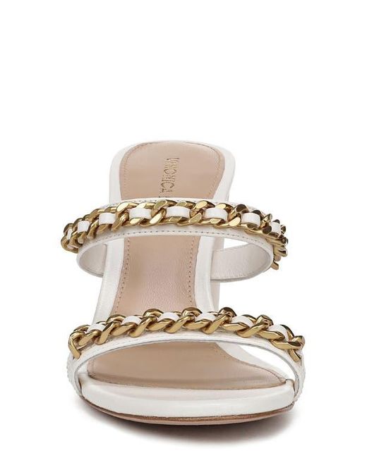 Veronica Beard White Gretchen Slide Sandal