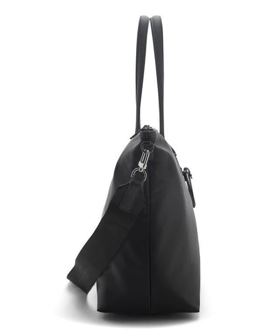 Mango Black Large Nylon Shopper Tote