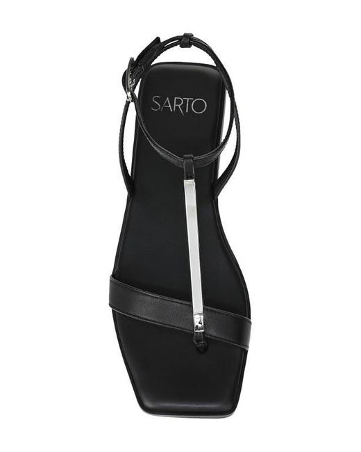 Sarto White Logan Ankle Strap Sandal