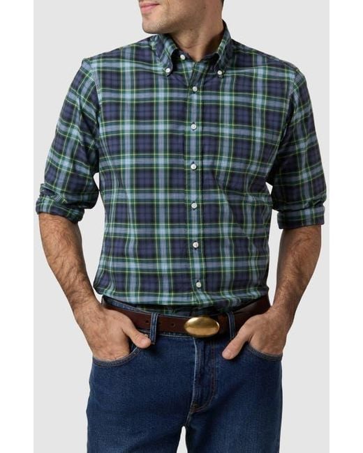 Sid Mashburn Blue Slim Fit Button-Down Shirt for men