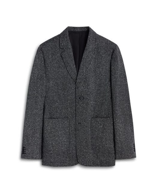 Bugatchi Gray Herringbone Jacket With Removable Bib for men