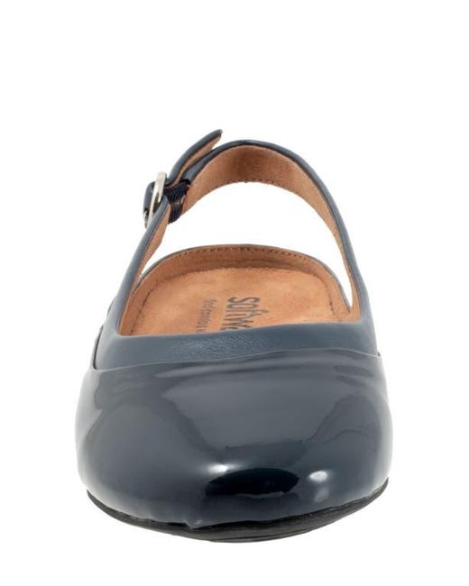 Softwalk® Blue Sheffield Slingback Flat