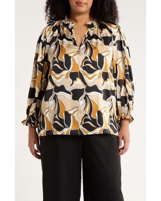 Sugarlips Black Groover Split Neck Satin Top