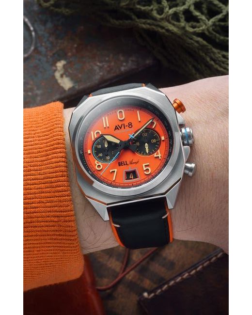AVI-8 Black Bell X-1 Machbuster Chronograph Watch, 41Mm for men