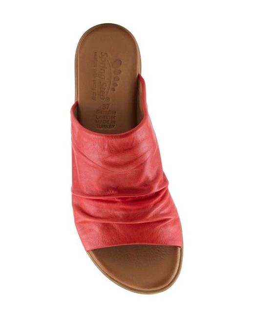 Spring Step Red Jaleel Slide Sandal