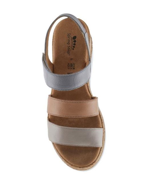 Spring Step Multicolor Acey Wedge Platform Sandal