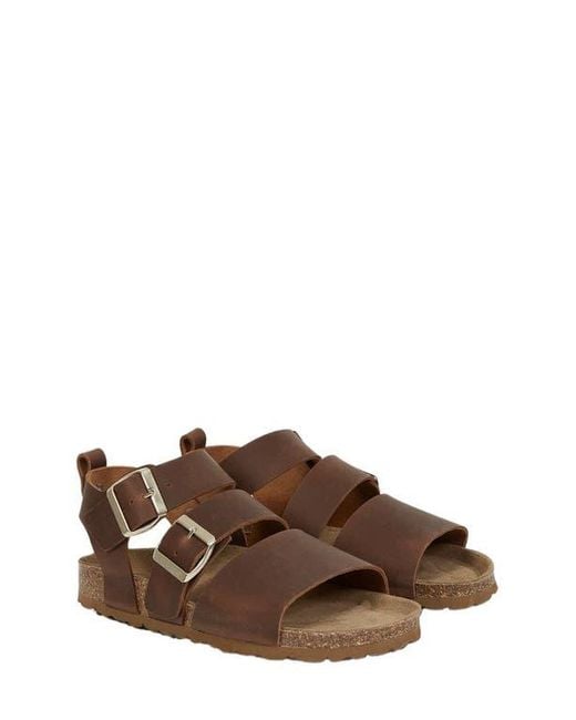 Celtic & Co. Brown An Elegant Triple Strap Sandal