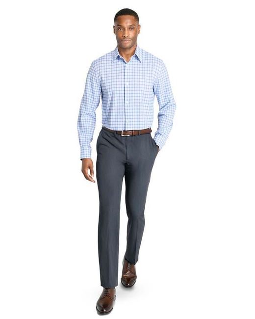 W.r.k. Blue Regular Fit Plaid Performance Dress Shirt for men