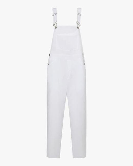 WeWoreWhat White Basic Straight Leg Overall