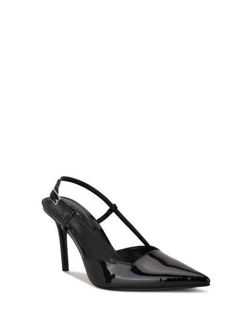 Nine West Black Mianda Pointed Toe Slingback Pump