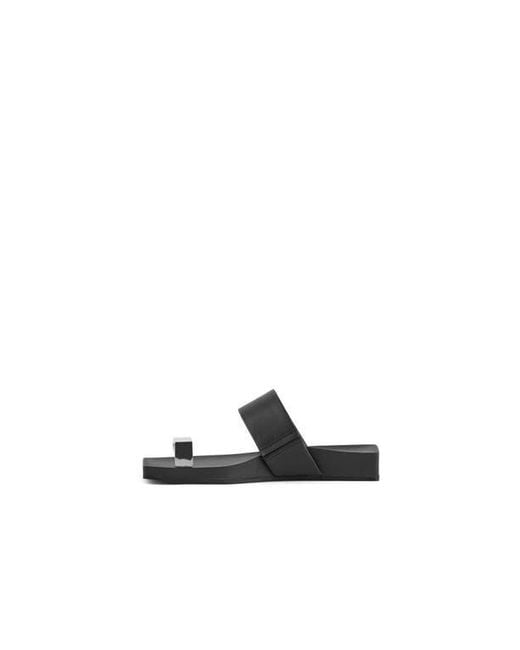 United Nude Black Loop Toe Lo Sandals