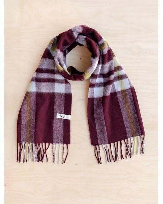 TBCo Purple Lambswool Geomteric Pattern Oversized Scarf