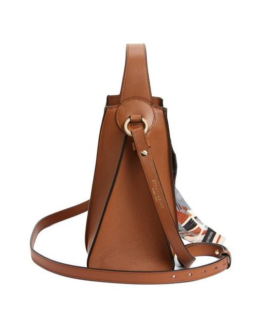 Strathberry Brown Arkshell Top Handle Leather Bag