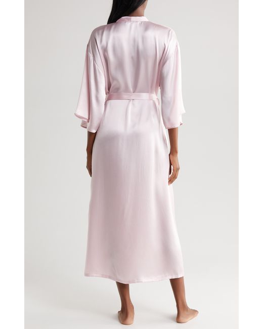 Nordstrom Pink Washable Silk Longline Robe