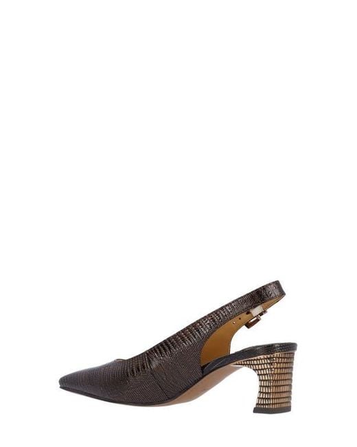 J. Reneé Brown Hadyn Lizard Embossed Slingback Pump