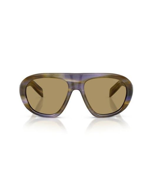 Prada Natural 56Mm Irregular Sunglasses