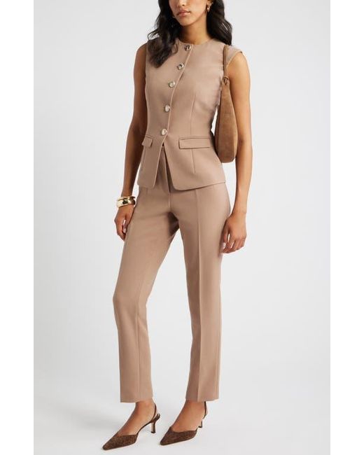 Open Edit Natural Icon High Waist Ankle Cigarette Pants