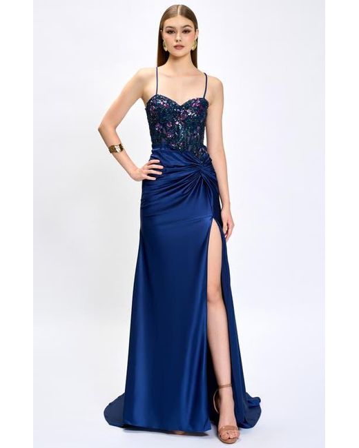 bariano evening dresses Olympia One Shoulder Gown in Black by Bariano main image 1