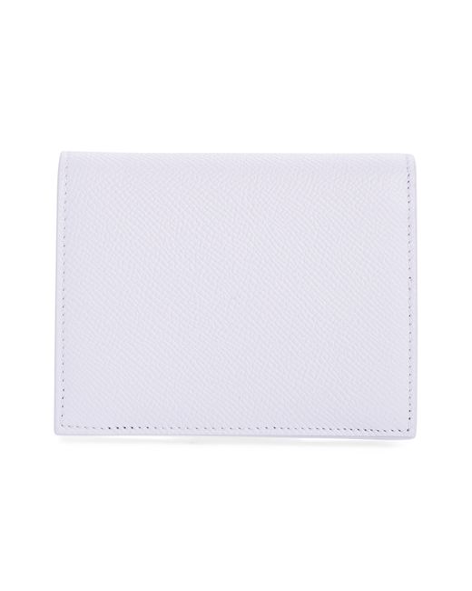 Ferragamo White Gancini Leather French Wallet