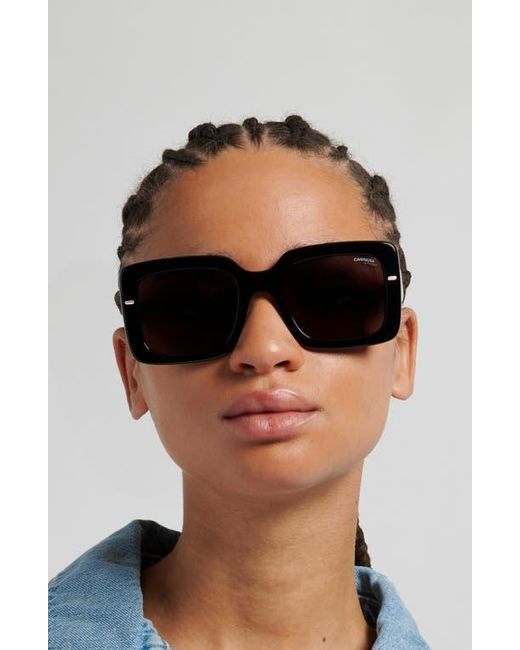Carrera Black 53Mm Rectangular Sunglasses