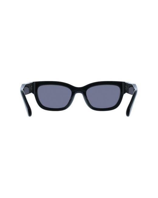 Ferragamo Blue 52Mm Modified Rectangular Sunglasses